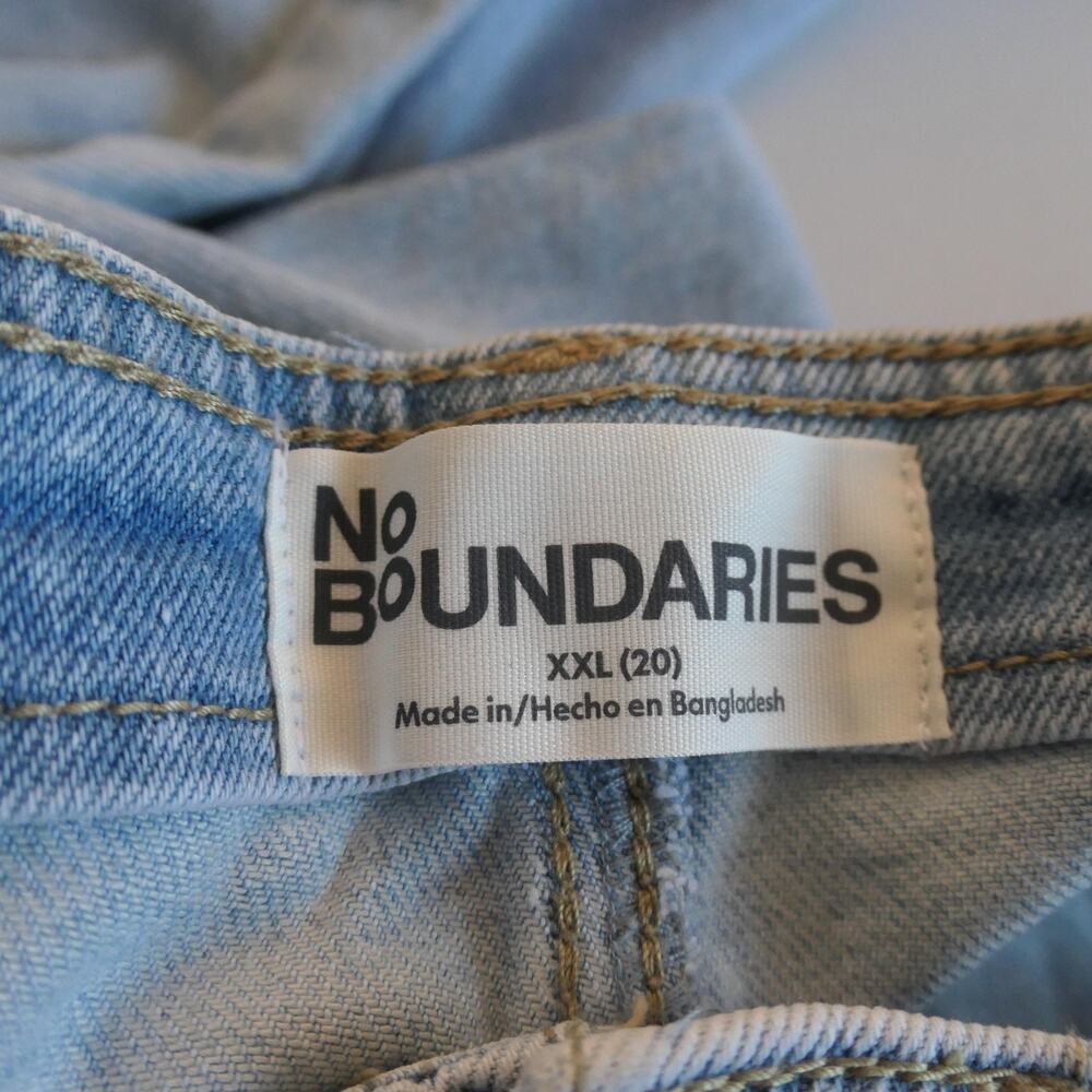 No Boundaries Jeans Womens 20 XXL Light Wash Wide Leg Baggy High Rise Stretch - Picture 12 of 14